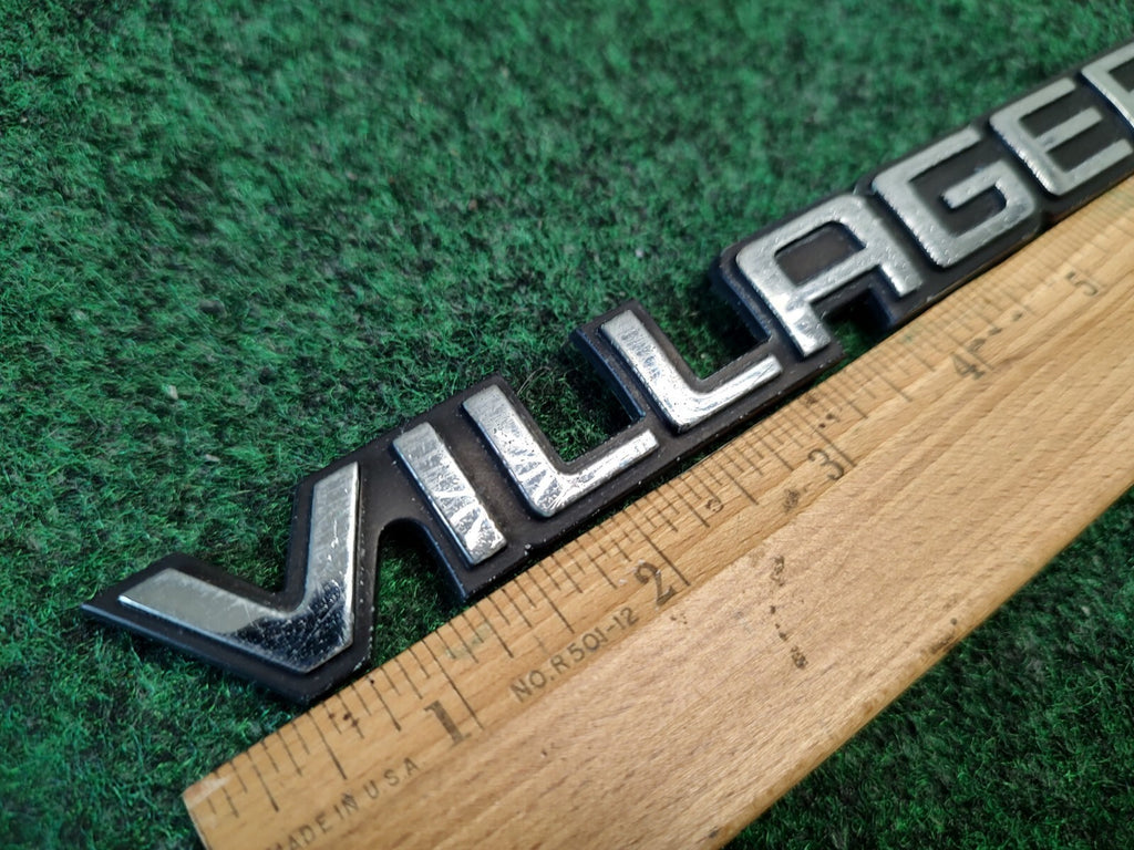 Mercury OEM Villager Chrome & Black 7.125" Emblem Badge Logo Nameplate Name 2M9