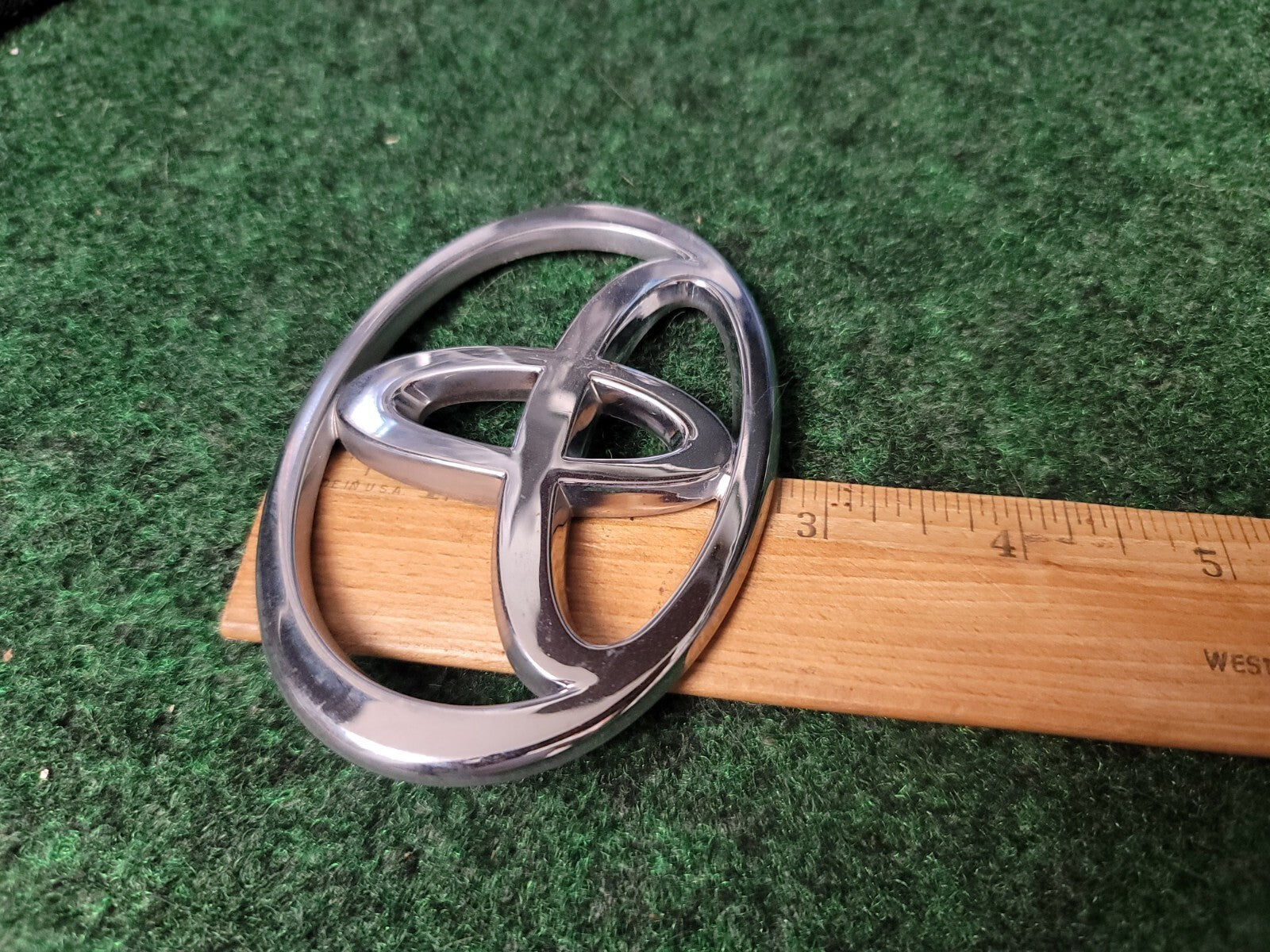 Toyota Chrome Emblem Logo Symbol Name Plate Unknown Model 4" 5S8