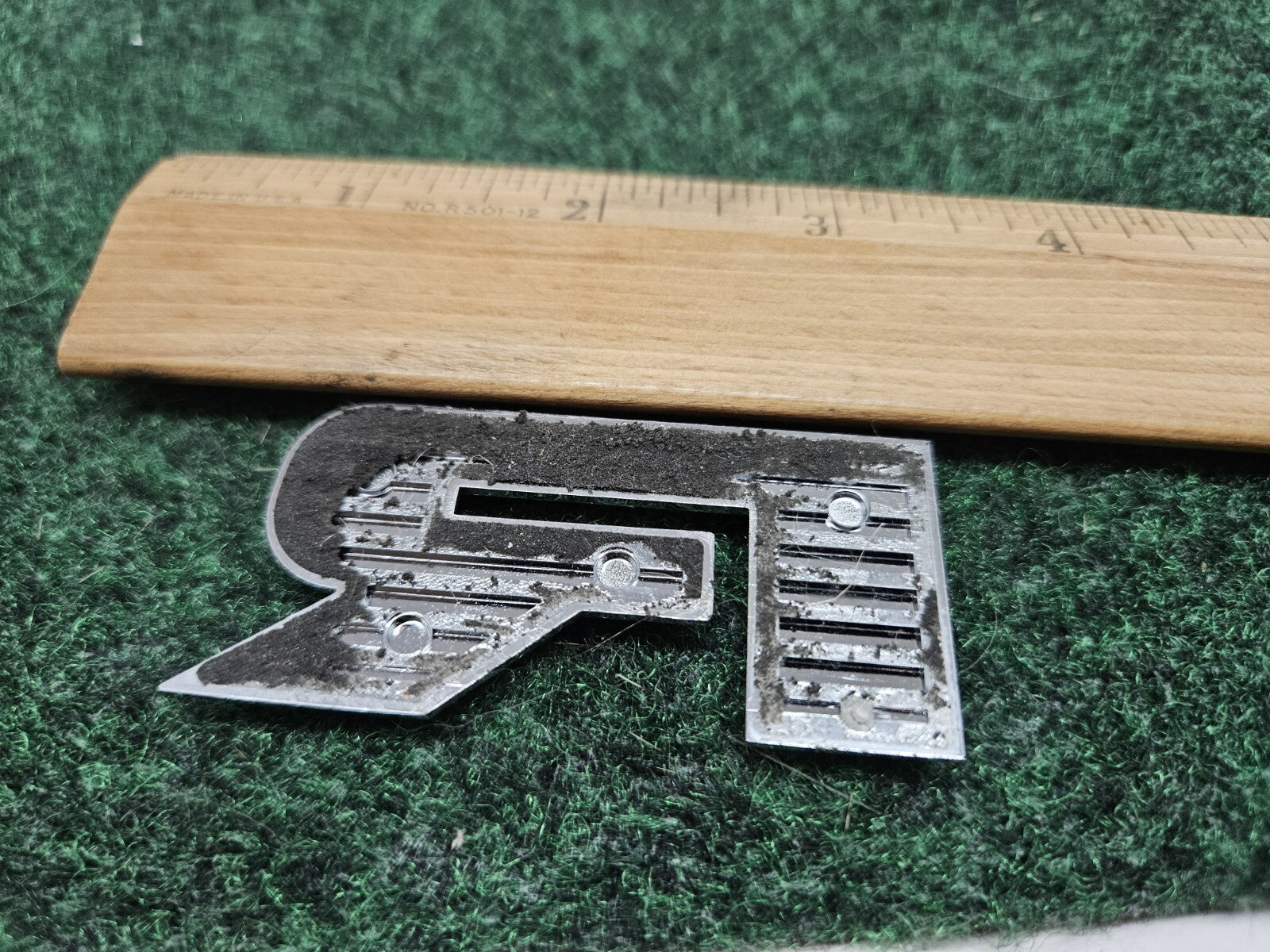OEM "R" 3D Chrome Individual Letter R Lettering Emblem Badge  Logo Nameplate 7S7