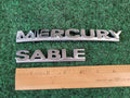 00 01 02 03 MERCURY SABLE HATCHBACK REAR LID EMBLEM LOGO BADGE SIGN SET 1M3