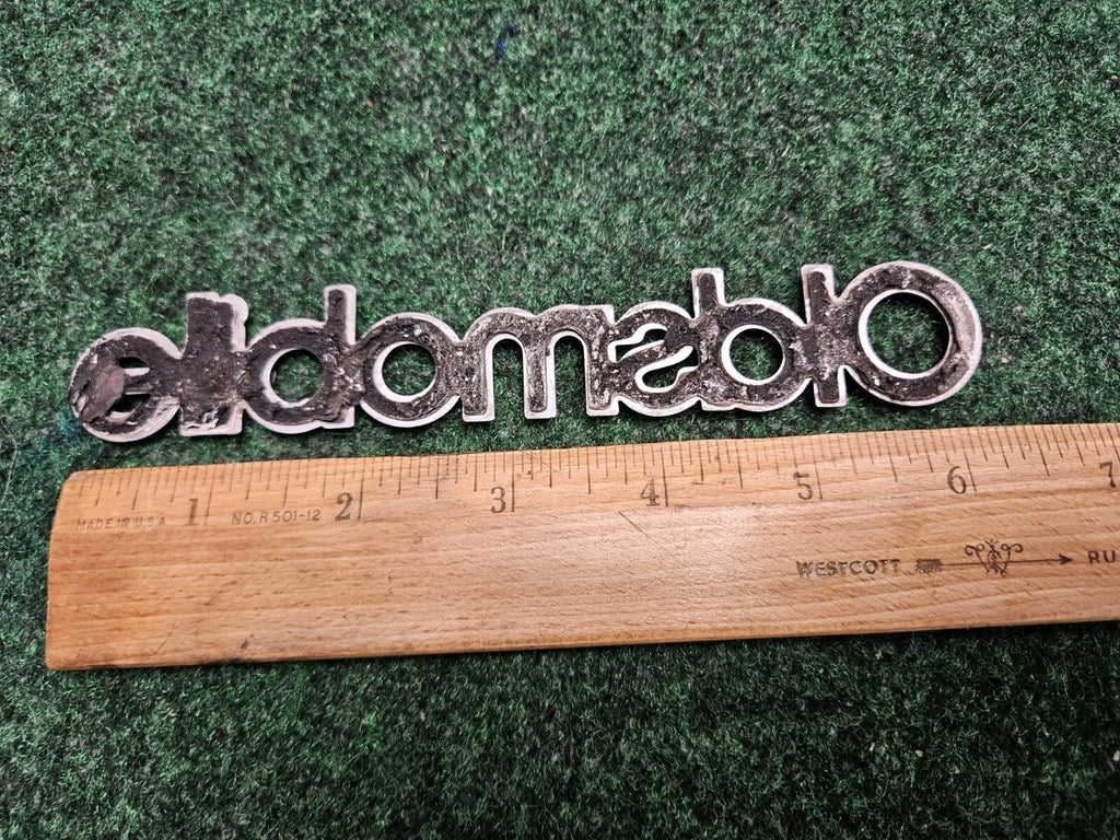 Oldsmobile Chrome Emblem Badge Logo Nameplate Name OEM Plate 6.5" 5M2
