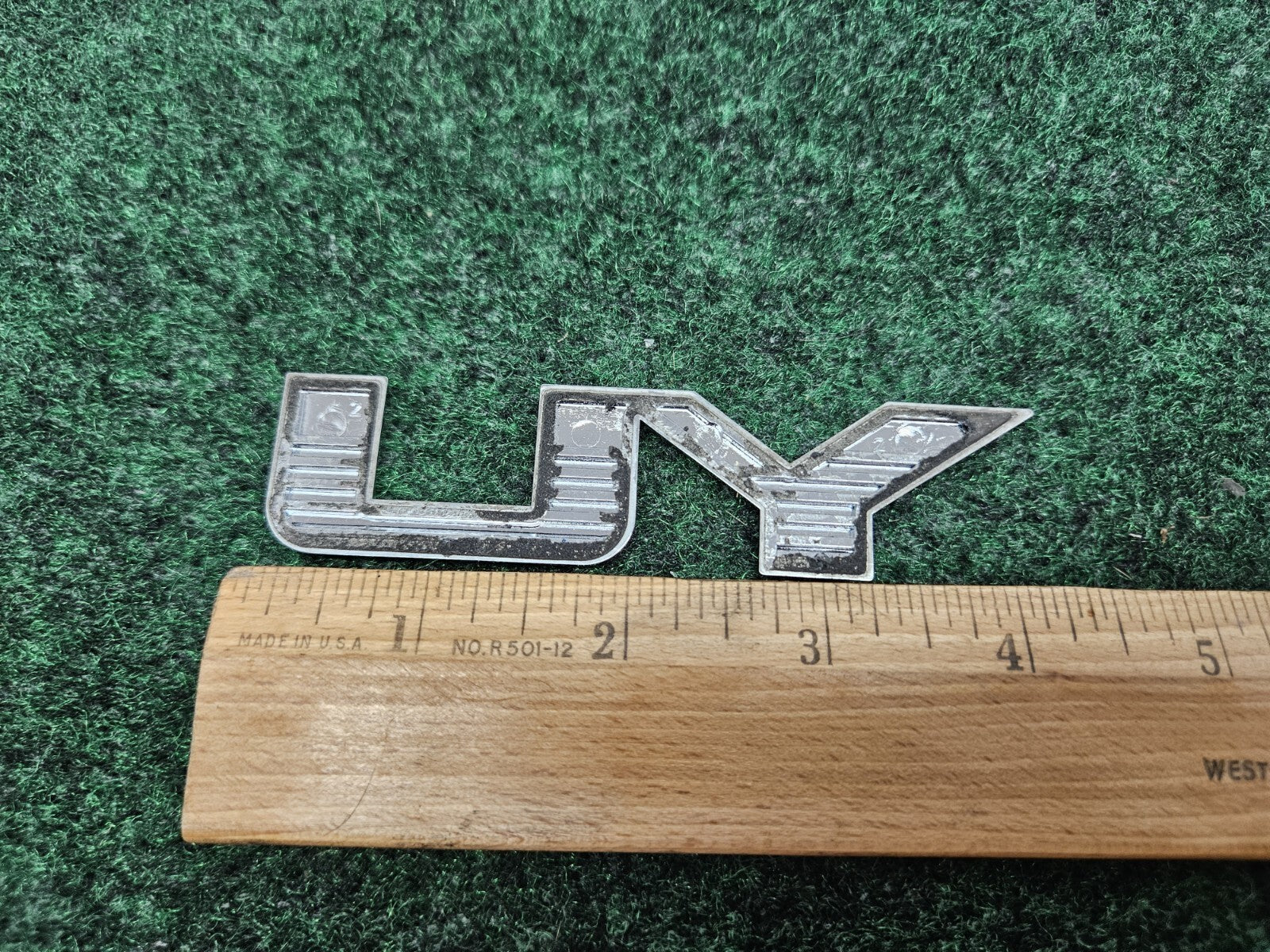 GMC 2007-2020 Yukon "Yu" Letter  Rear Liftgate Emblem Nameplate Chrome 7S9