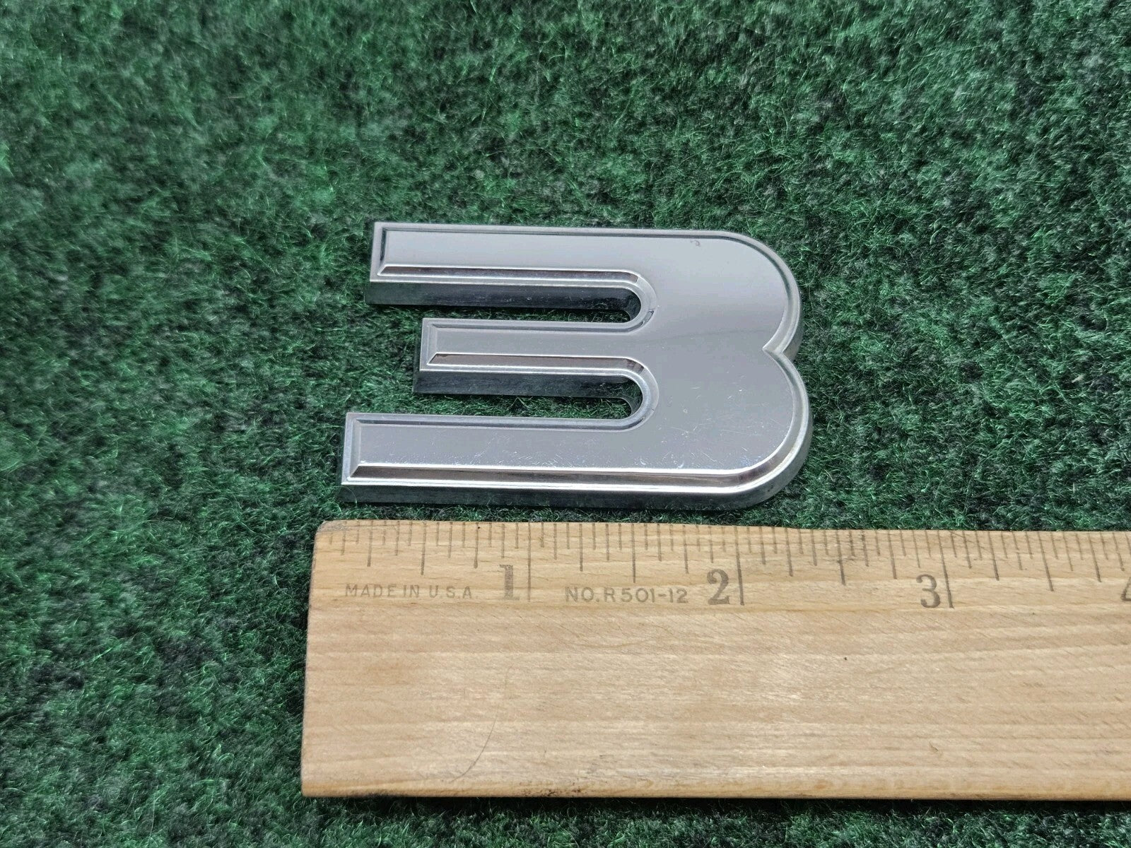 OEM 3D "3" Chrome Individual Number Lettering Emblem Badge Logo Nameplate 2S6