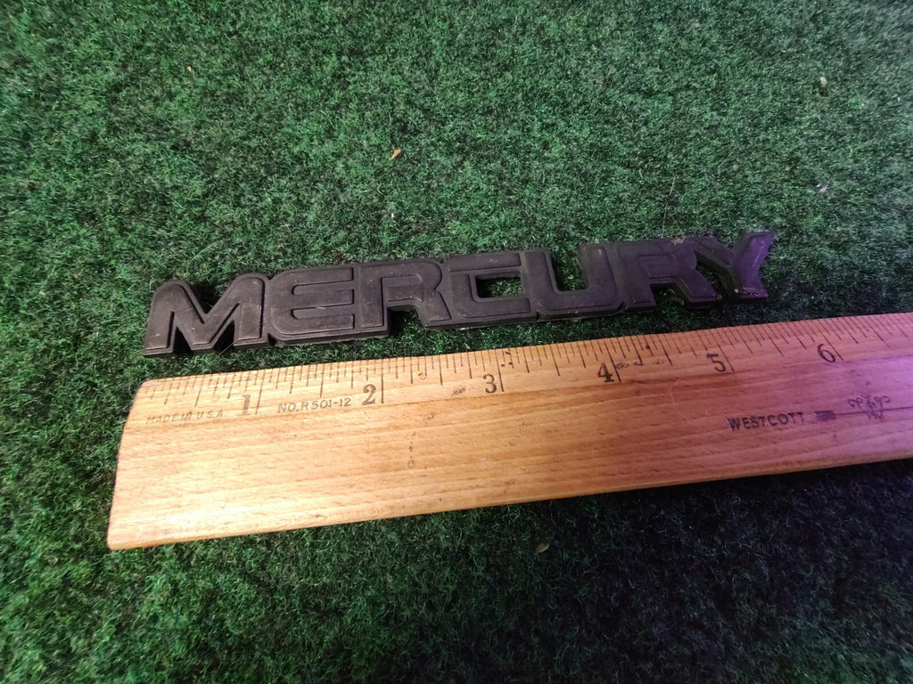 Mercury Emblem Logo Letters Badge Rear Black OEM NAMEPLATE NAME PLATE 6S4