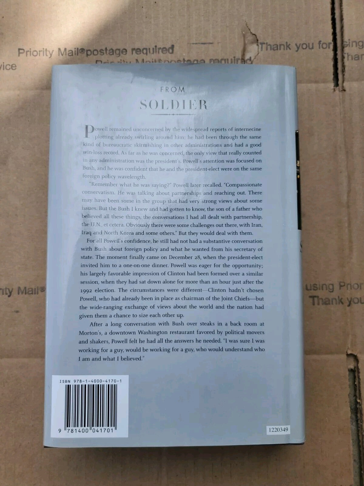 Soldier: The Life of Colin Powell - 9781400041701, Karen DeYoung, hardcover B7