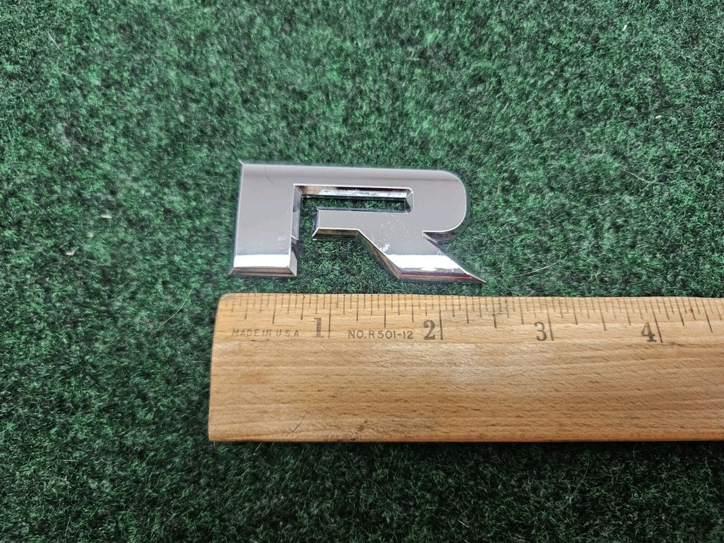 OEM "R" 3D Chrome Individual Letter R Lettering Emblem Badge  Logo Nameplate 7S7