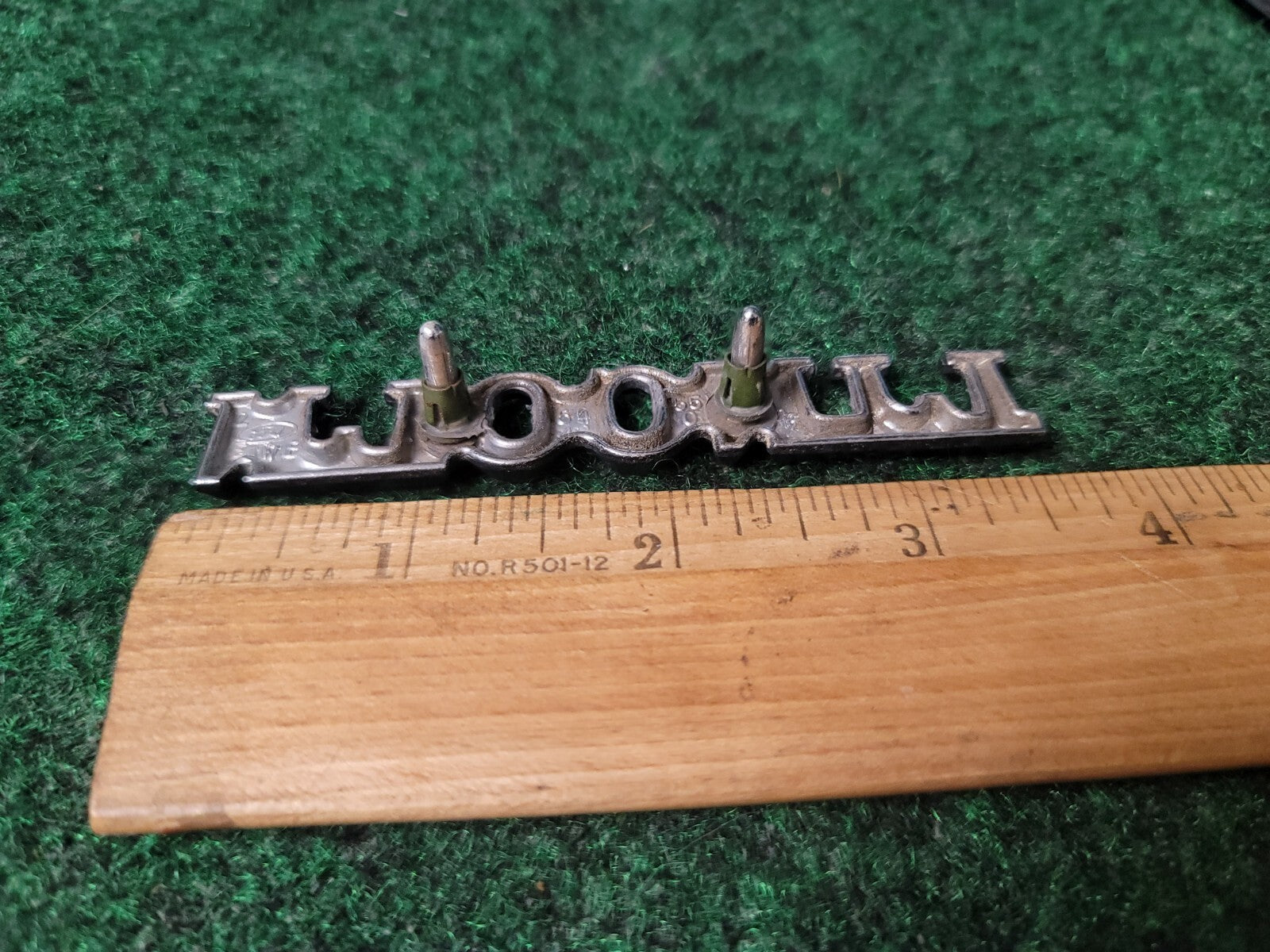 Lincoln OEM Chrome Black Metal 3 3/8" Emblem Badge Logo Name E1WE-5442550-AB 5S2
