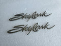 (2) 92-98 Buick Skylark Front Door Emblem Nameplate Badge OEM 22569937 Side VNTG