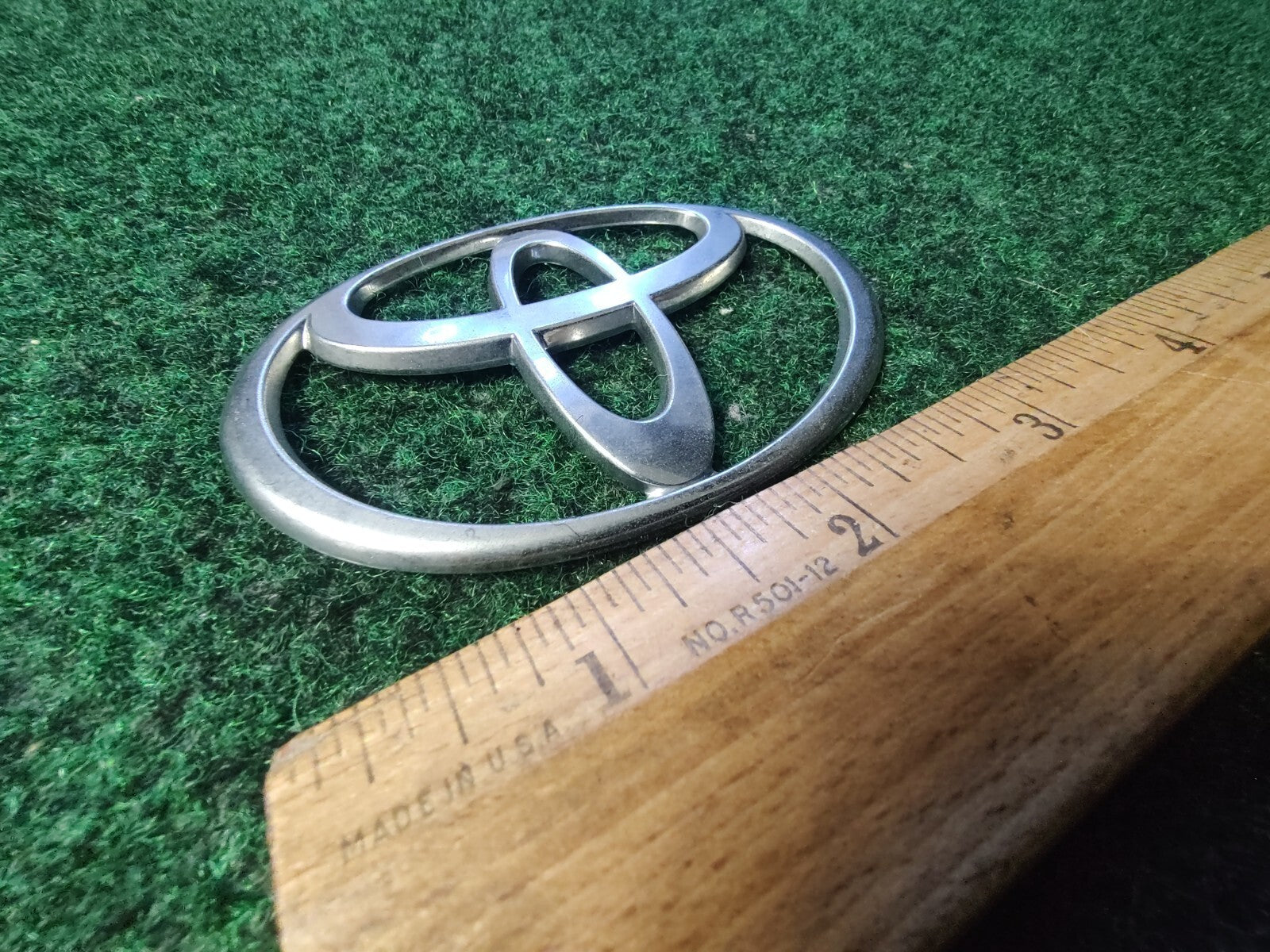 Toyota Car Emblem Chrome Logo Nameplate Name Plate OEM 8250 3.25'' x 2.125'' 7S3