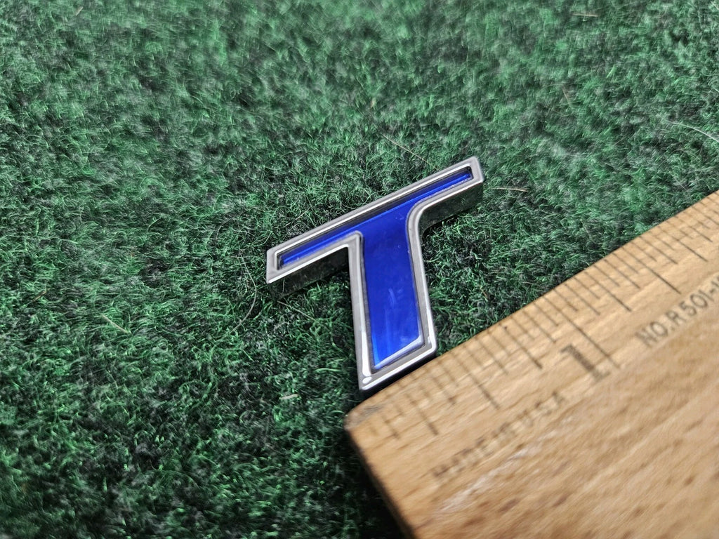 OEM "T" Chrome Blue Individual Letter Lettering Emblem Badge Logo Nameplate 7S7