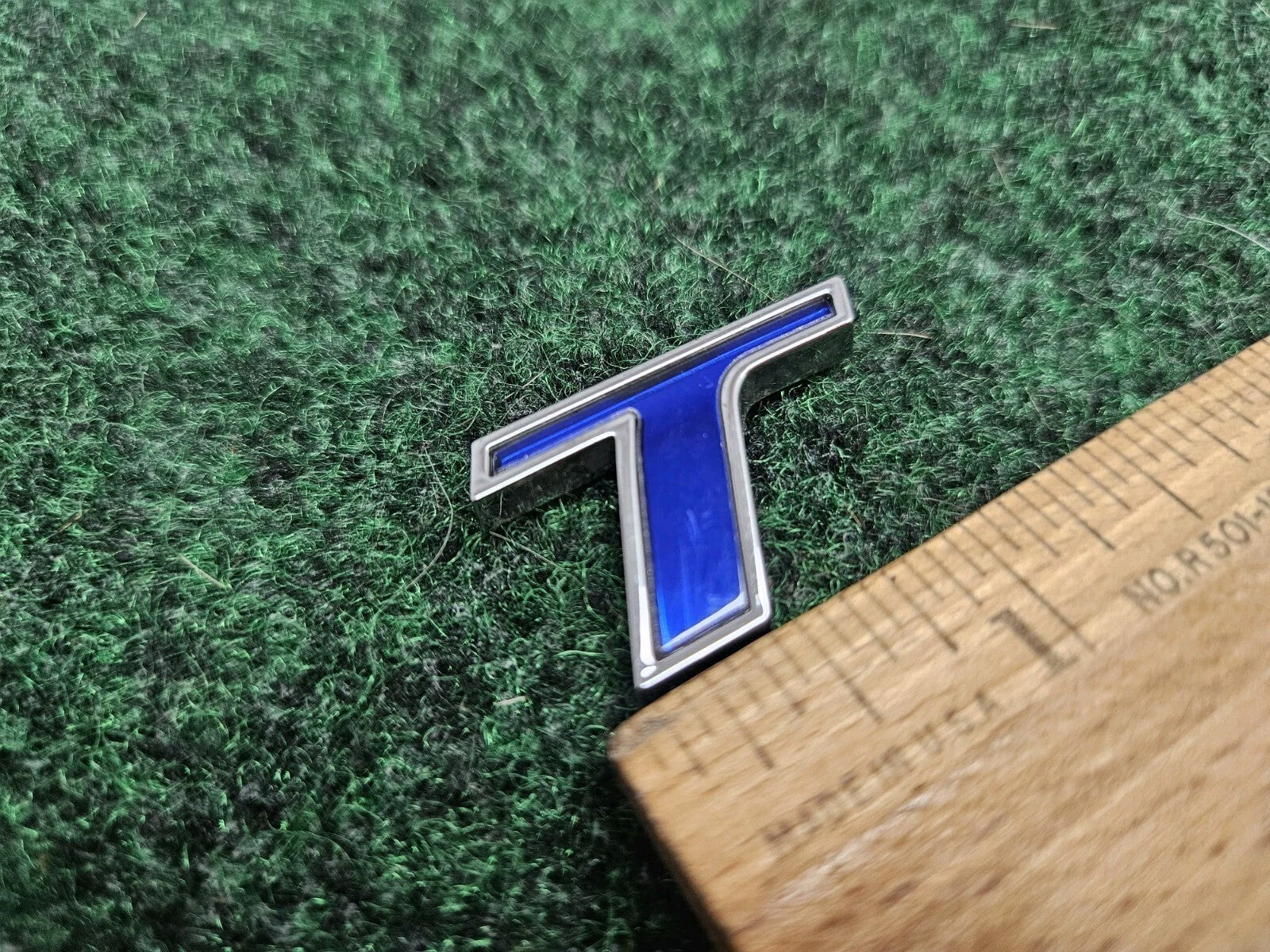OEM "T" Chrome Blue Individual Letter Lettering Emblem Badge Logo Nameplate 7S7