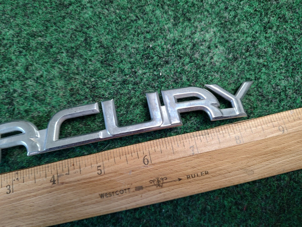 Mercury Chrome OEM 8.5" Curved Emblem Badge Logo Nameplate Name YF42-16702-C 4S8