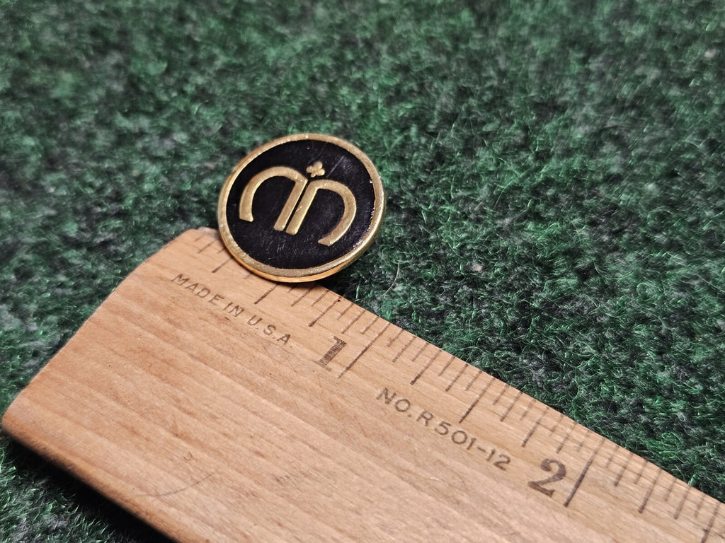 Black Gold Lapel Pin Crown With Clover Leaf