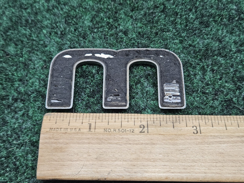 OEM "M" Silver Individual Letter Lettering Emblem Badge Logo Nameplate 3D 7S7