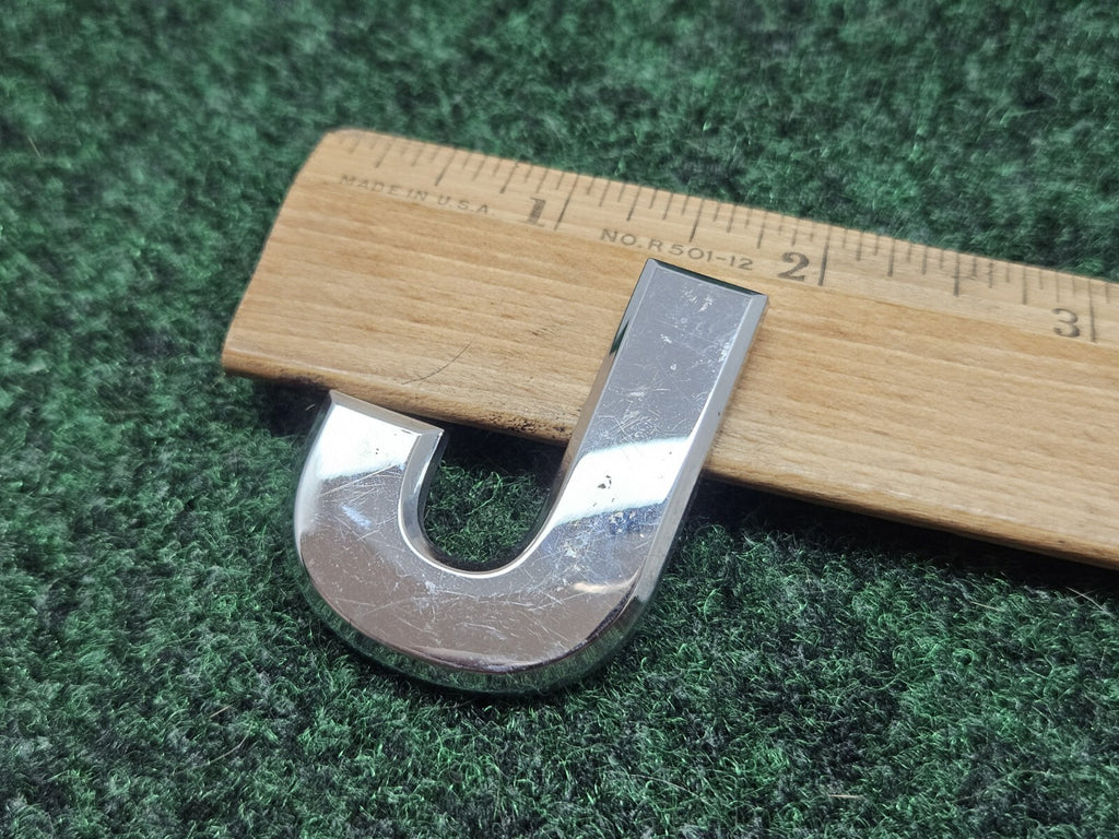 Jeep OEM "J" Chrome Hood Hatch Individual Letter Emblem Badge Logo Nameplate 7S6