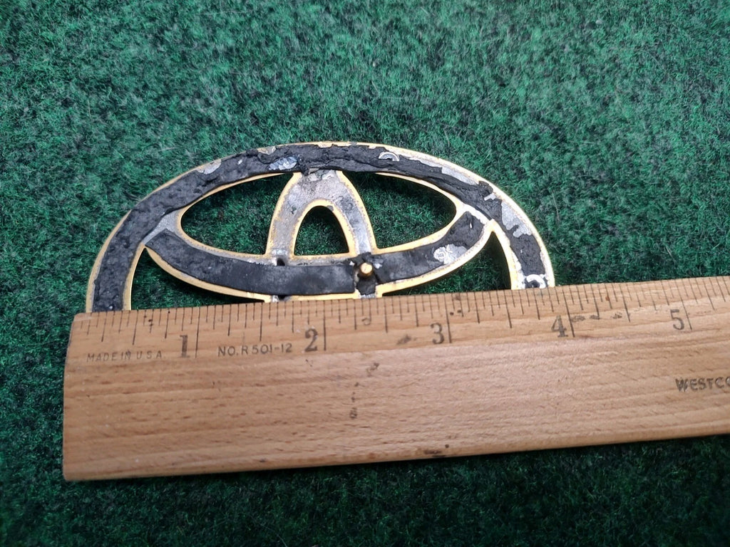 Toyota Gold Plastic Emblem Badge Logo OEM 4 INCH Wide 1S8