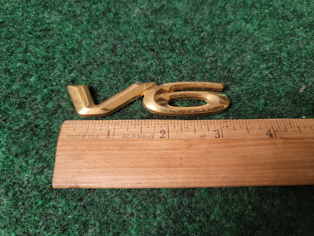 1999-2003 Toyota V6 Emblem Side Script Logo Badge Gold OEM 5S2