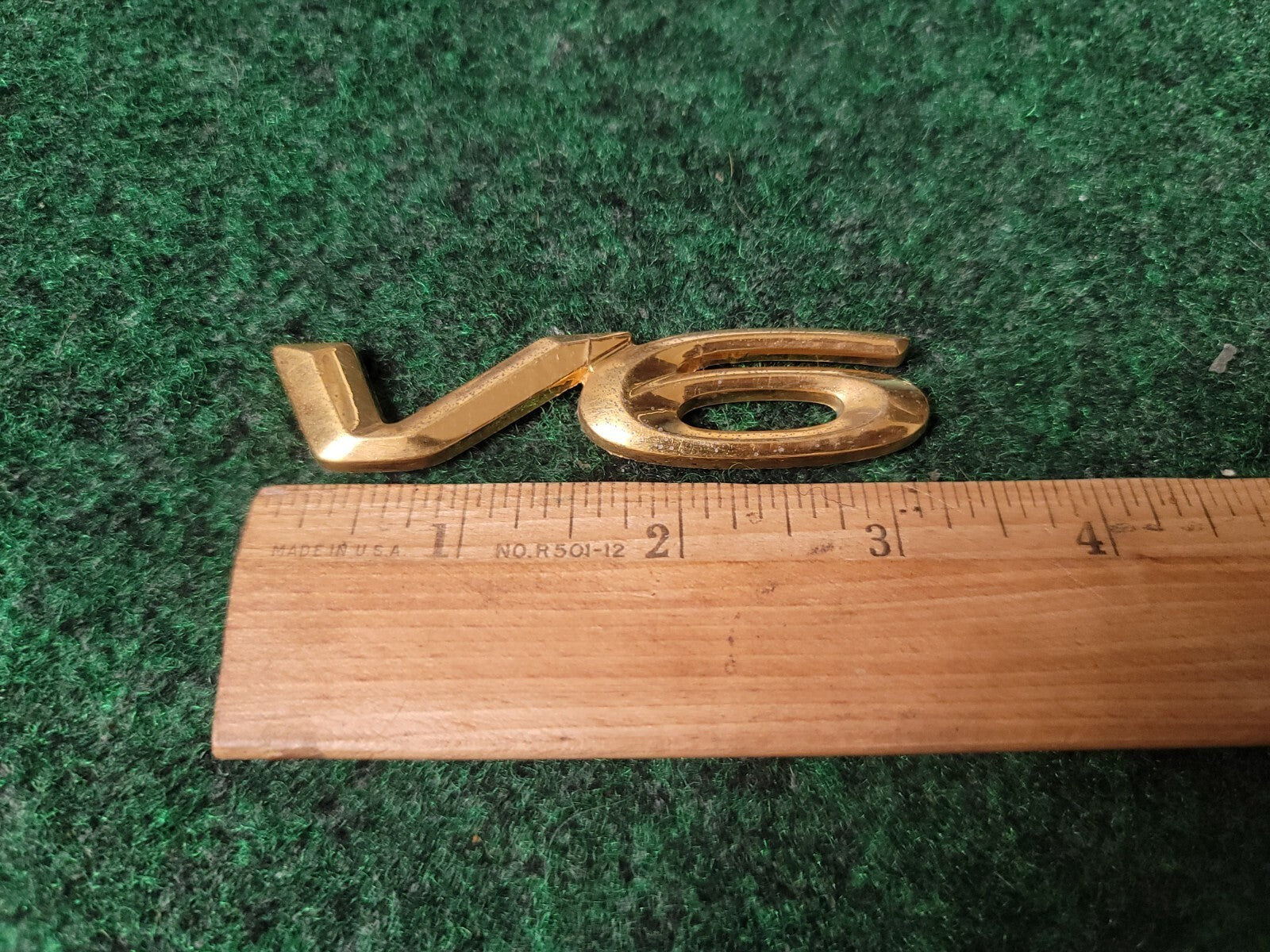 1999-2003 Toyota V6 Emblem Side Script Logo Badge Gold OEM 5S2