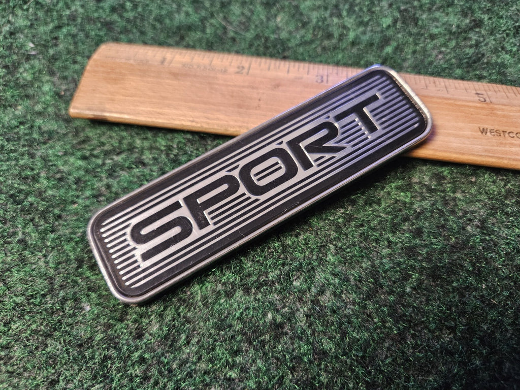 OEM Sport Black Plastic 4" Emblem Badge Logo Nameplate Name Plate Insignia 6L4