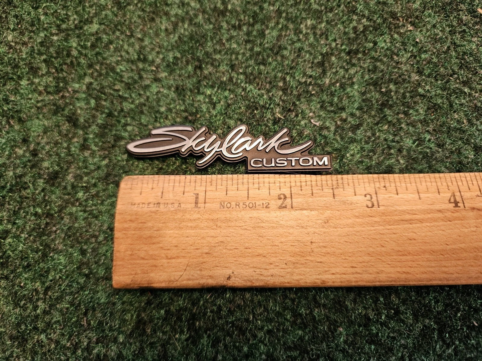 BUICK SKYLARK Custom SCRIPT EMBLEM OEM Plastic Chrome Silver Logo Name 5M4