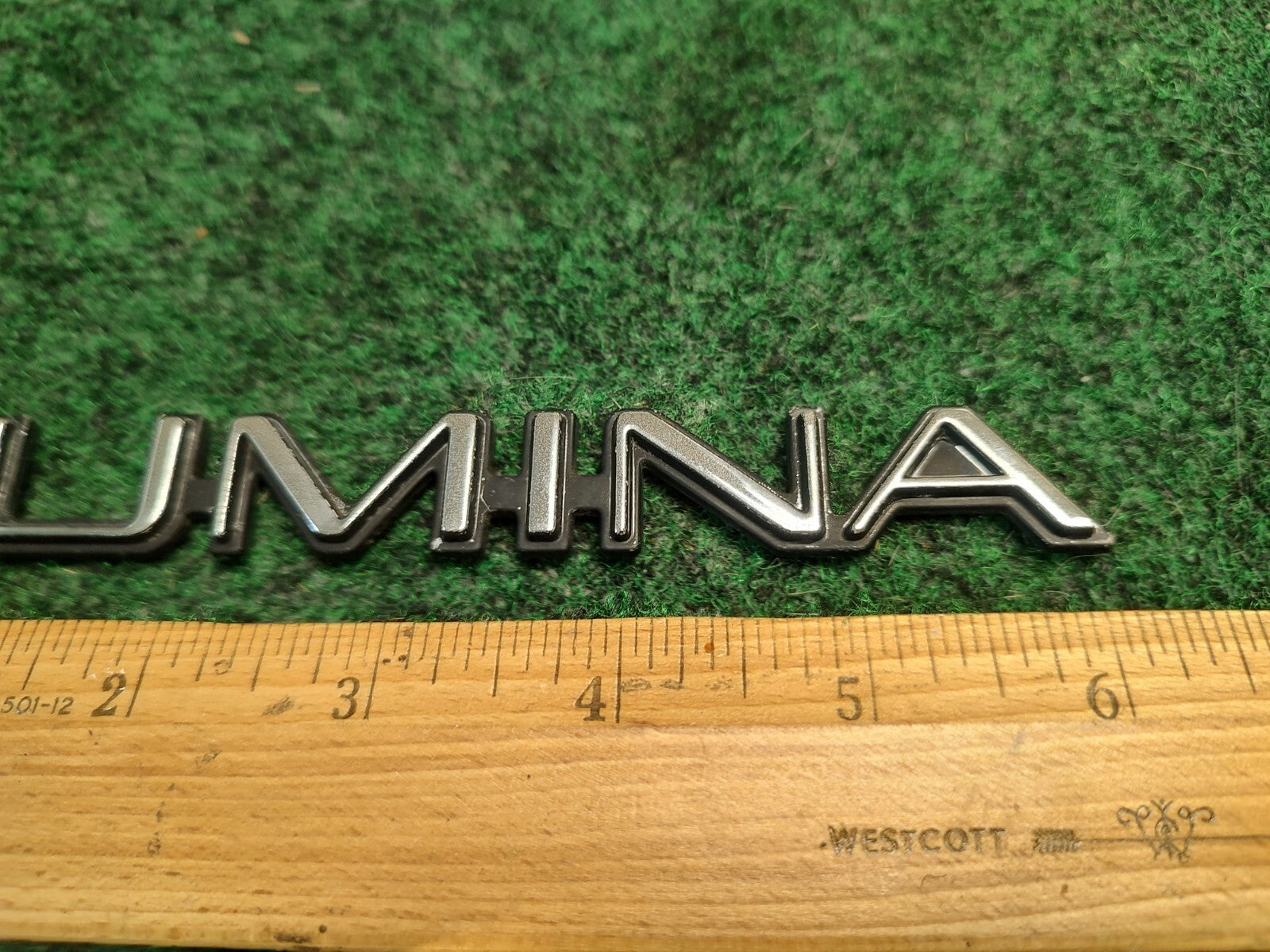 Chevy OEM Lumina Chrome 6" Rear Trunk Emblem Badge Logo Nameplate Name Plate 3S8