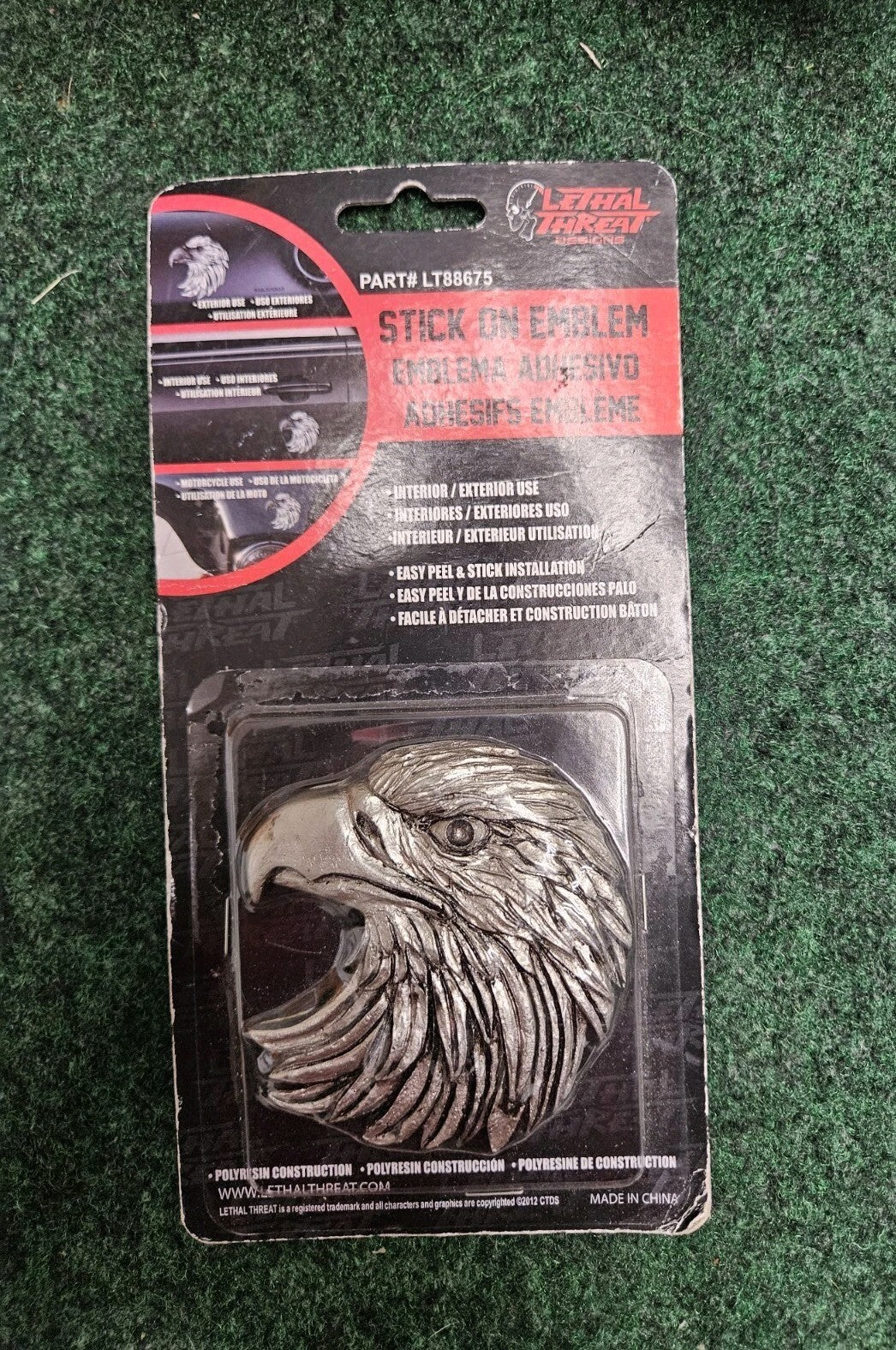 Lethal Threat Stick-On Emblem Eagle 3D Auto  LT88675 7S7