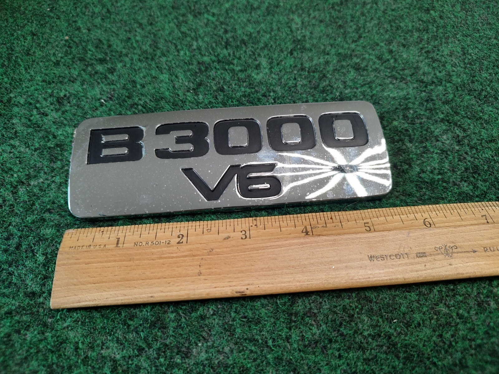 1998-10 MAZDA B3000 V6 CHROME SIDE FENDER EMBLEM LOGO BADGE SYMBOL USED OEM 4S7