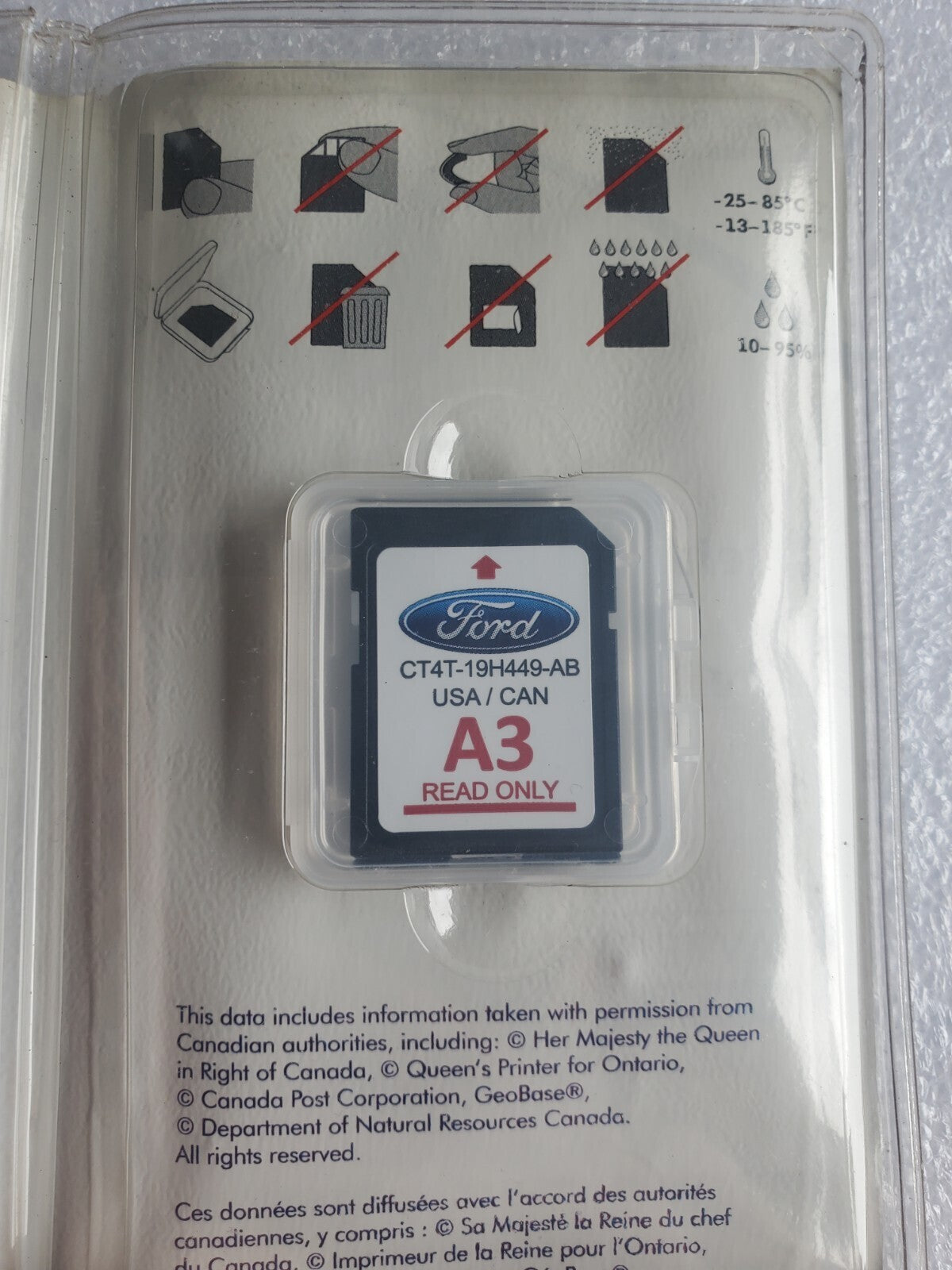 Ford Lincoln Map Version A3 2011 United States / Canada NAVTEQ MAPS SD CARD 1L4