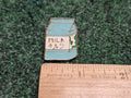Colorful 1" Enamel Green Milk Container Pin for Lapel Pack Hat w Pin Back