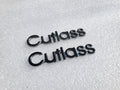 (2) Oldsmobile Cutlass Metal Trunk Emblem Nameplate Logo Badge OEM Chrome VNTG