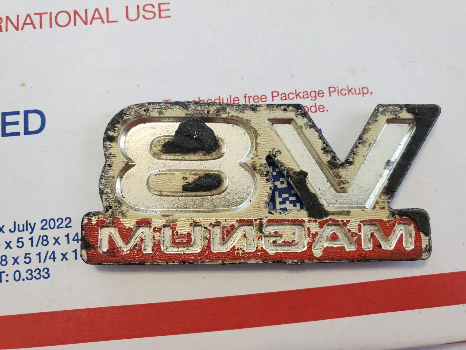 1994-2001 V8 Magnum Fender Door Emblem Nameplate Badge Ram Durango Van OEM 4L5