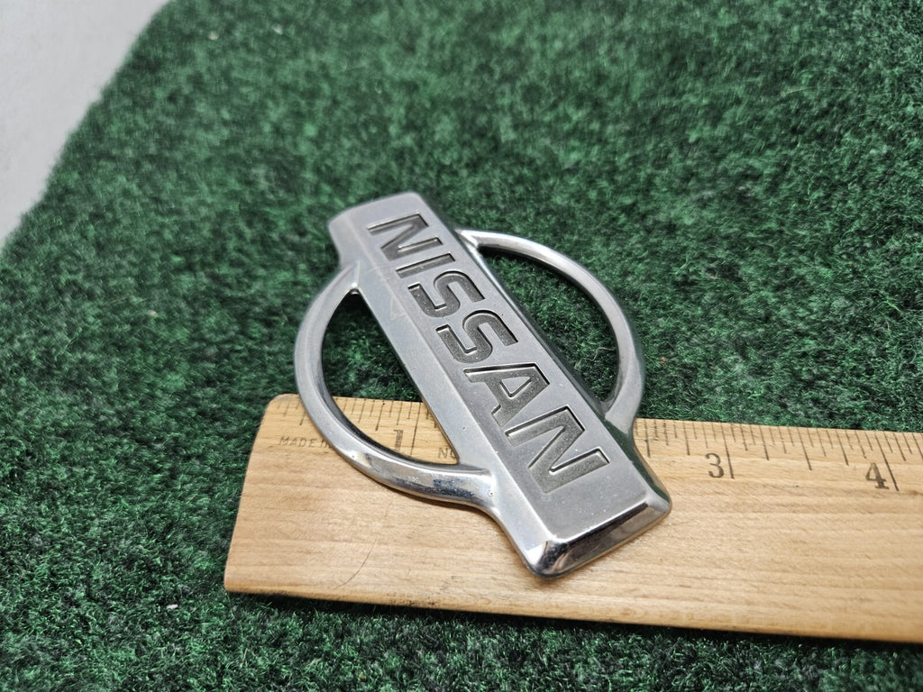 T80611 1993-1998 Nissan Quest Rear Trunk Emblem Chrome Hatch Badge 3 1/2 OEM GL1