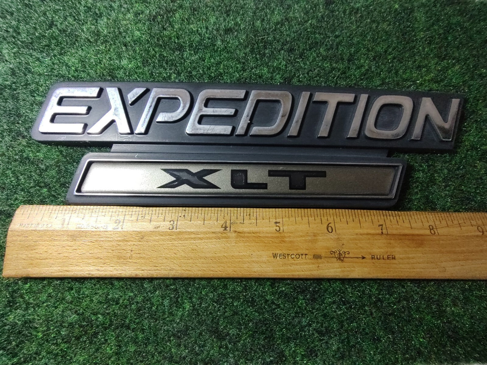 OEM Ford Expedition XLT Gold Emblem F75B-16B114-AB Logo Nameplate Decal 6S8