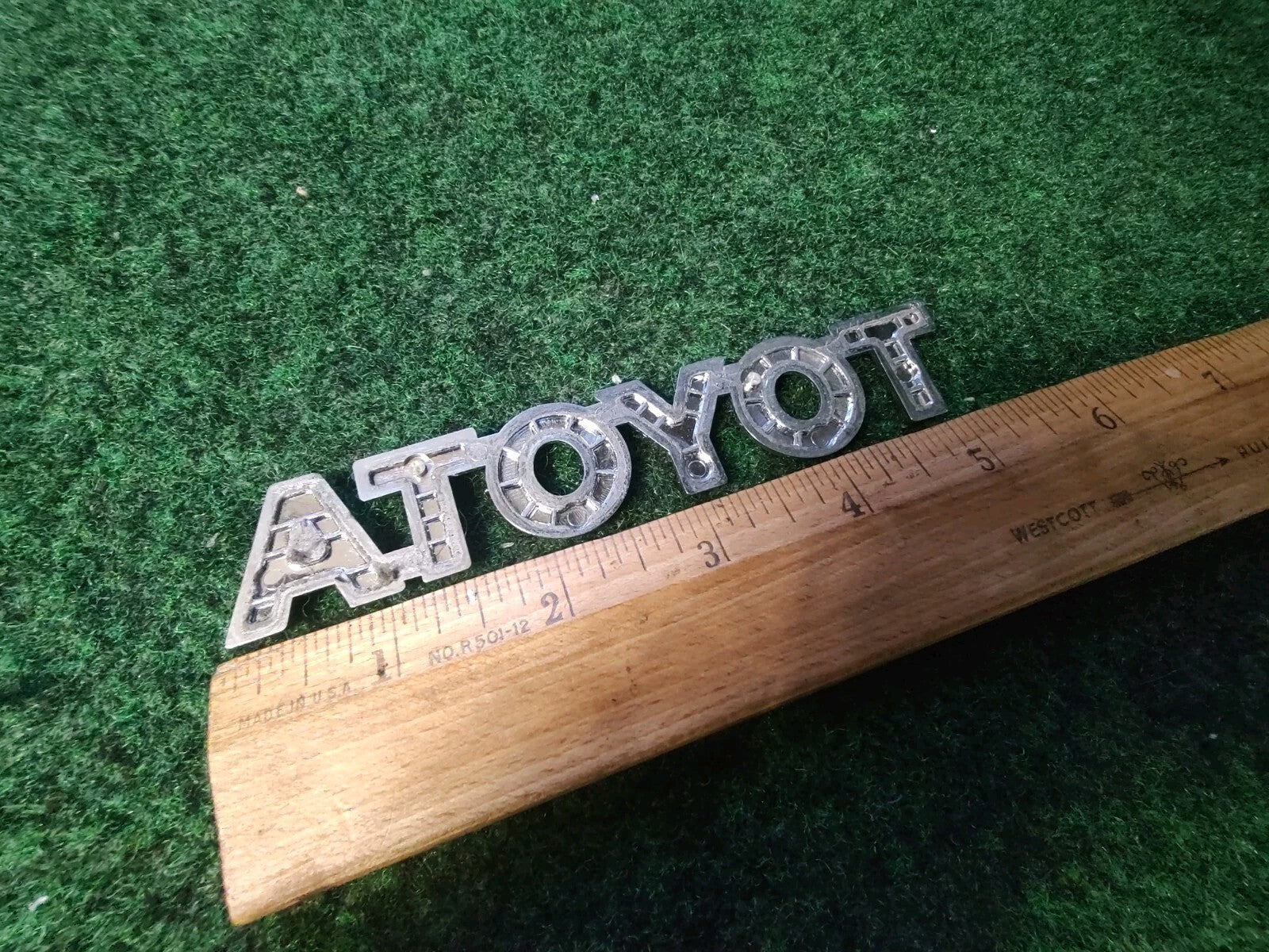 Toyota Rear Trunk Lid Emblem Name Plate Nameplate 5'' Inch Chrome OEM 4S3