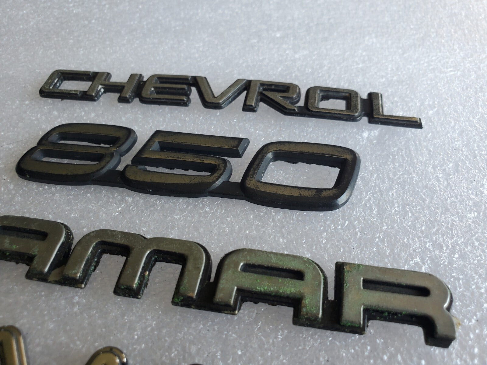 Misc Lot Of Emblwms Vintage Letters Logo OEM Mark VIII VOLVO Regal Camaro VNTG