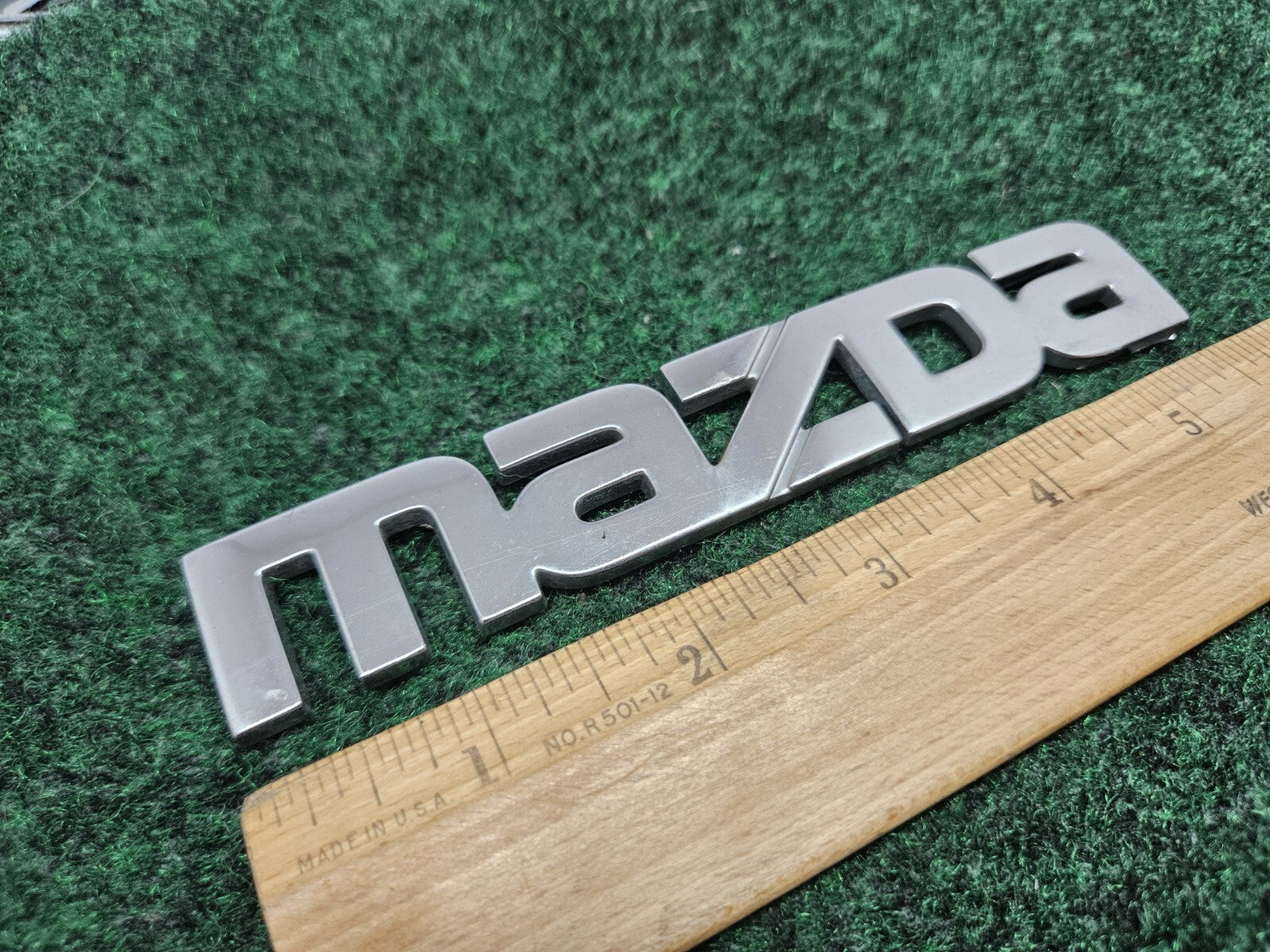 Mazda OEM Chrome Emblem Badge Logo Nameplate Name Plate ~5.75" GL2