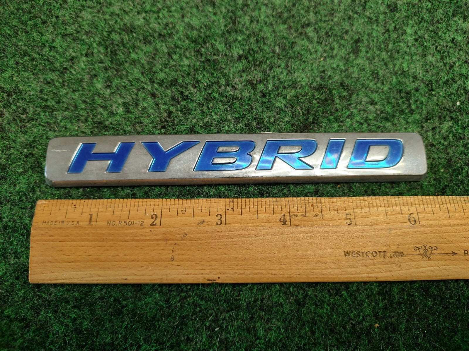 Toyota OEM Hybrid Chrome Blue Plastic Emblem Badge Logo Nameplate Name Plate 2S3