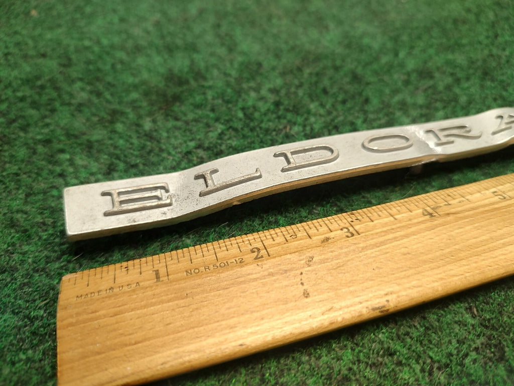 VINTAGE 1967-1970 CADILLAC ELDORADO DECKLID EMBLEM 1487798 TRUNK BADGE Bent 3S6