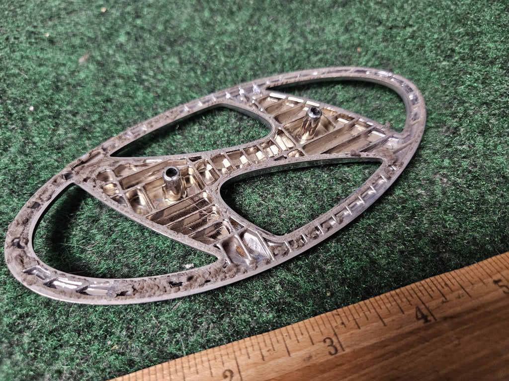 Hyundai Emblem Logo Symbol Badge Chrome OEM Nameplate Name Plate ~6" 3M3