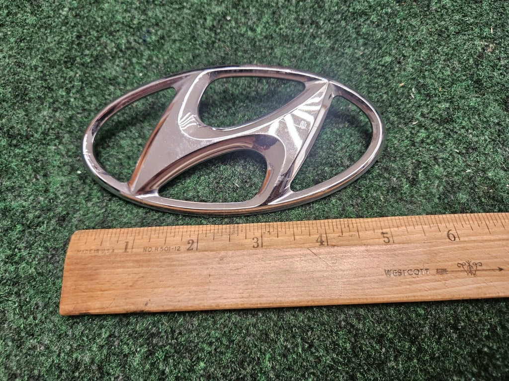 Hyundai Emblem Logo Symbol Badge Chrome OEM Nameplate Name Plate ~5.2" 5M3