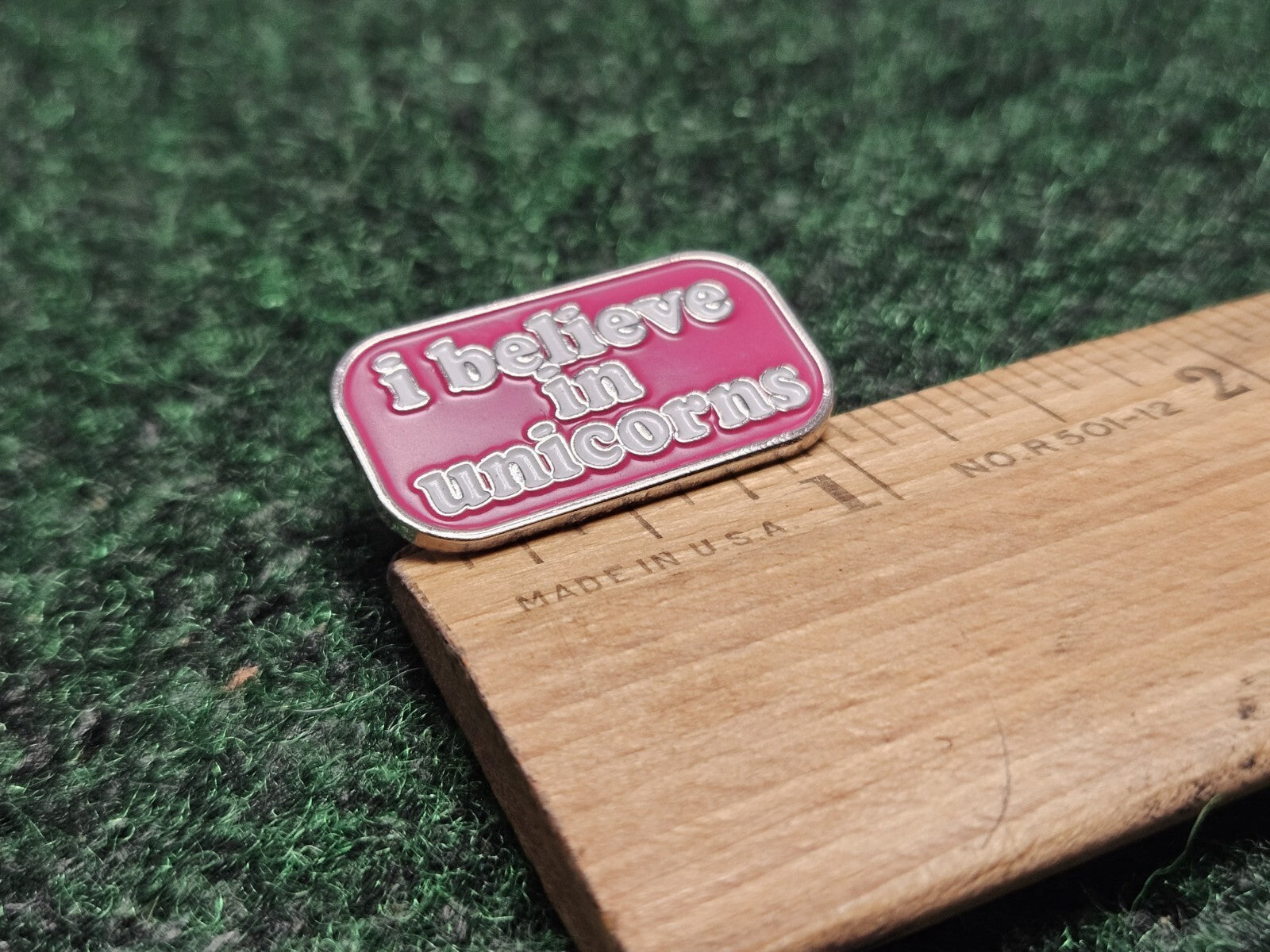 I Believe In Unicorns Pin Enamel Pink Quote Fantasy Statement Whimsical Lapel