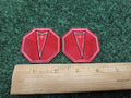 (2) Pontiac OEM 1970's 1980's NOS Wheel Rim Insert Emblem Badge Logo Name 527078