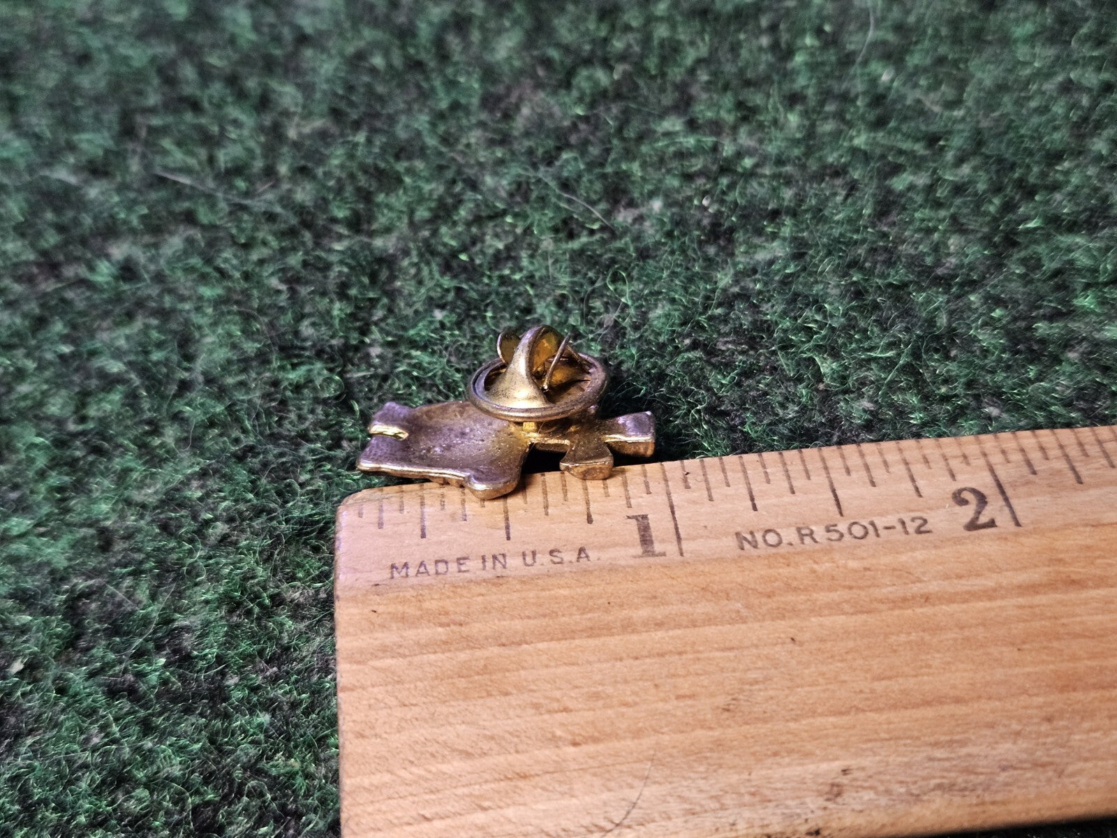Goldtone Lamb Cross Easter Tac Lapel Pin