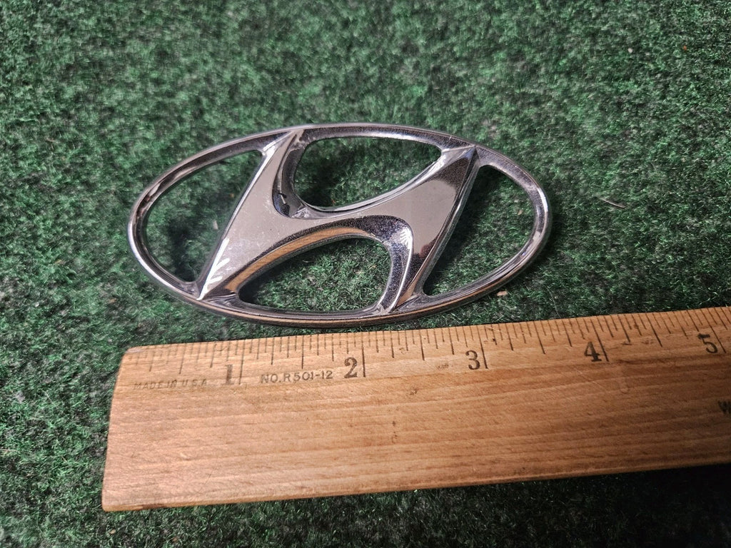Hyundai Emblem Logo Symbol Badge Chrome OEM Nameplate Name Plate ~4" 3M2