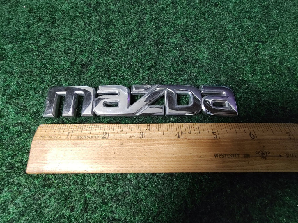 Mazda Chrome Rear Emblem Badge Logo Nameplate Badge OEM ~5.75 Inch 6S5