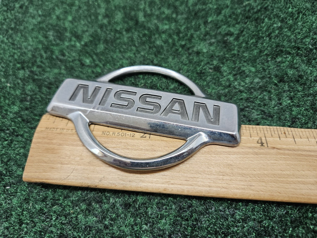 T80611 1993-1998 Nissan Quest Rear Trunk Emblem Chrome Hatch Badge 3 1/2 OEM GL1
