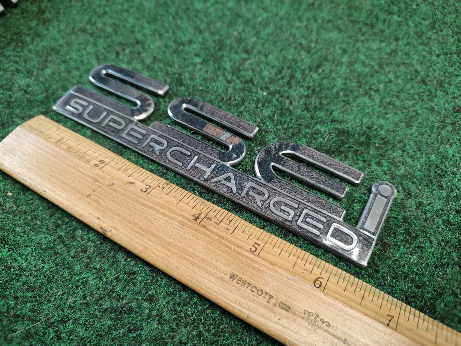 Pontiac SSEi Supercharged Gray Metal Emblem Badge Logo Nameplate Name Plate 1S4
