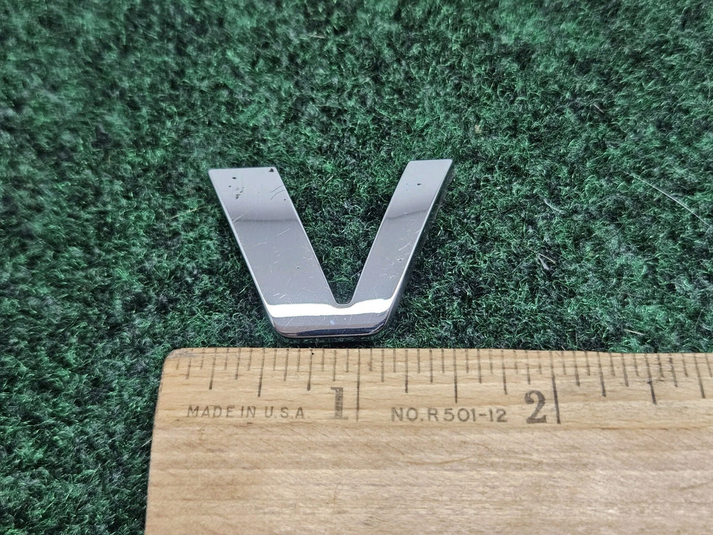 OEM "V" Chrome Individual Letter Lettering Emblem Badge Logo 3D Nameplate 7S7
