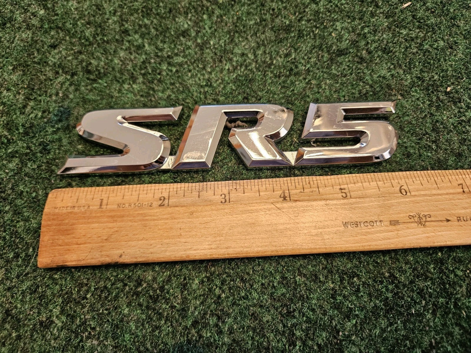 Toyota Sequoia SR5 Emblem Logo Name Plate Letters Badge Side Chrome OEM 5M4