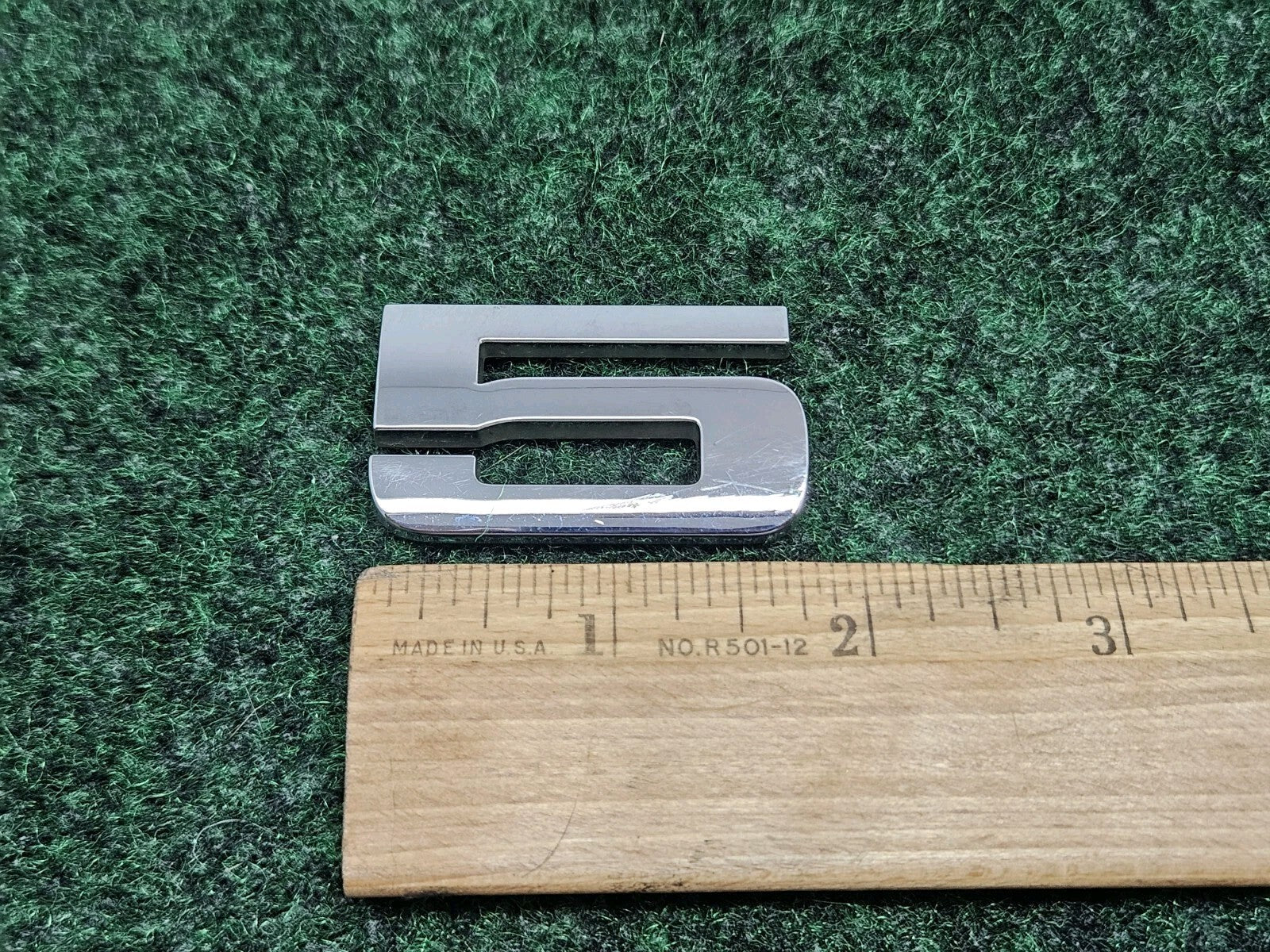 OEM "5" Chrome Individual 3D Number Lettering Emblem Badge Logo Nameplate 7S9